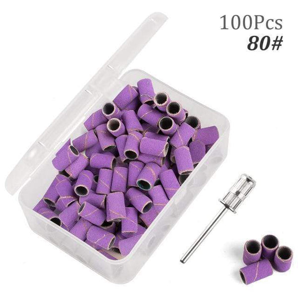 Planet Gates 80 100pcs with Box 2 100pcs 80''/120''/180" Nail Art Sanding Bands Gel Polish Remover Tool Accessory for Electric Nail Machine Nail Drill Bits