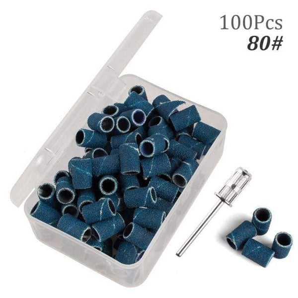 Planet Gates 80 100pcs with Box 4 100pcs 80''/120''/180" Nail Art Sanding Bands Gel Polish Remover Tool Accessory for Electric Nail Machine Nail Drill Bits
