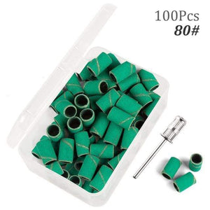 Planet Gates 80 100pcs with Box 5 100pcs 80''/120''/180" Nail Art Sanding Bands Gel Polish Remover Tool Accessory for Electric Nail Machine Nail Drill Bits