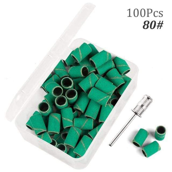 Planet Gates 80 100pcs with Box 5 100pcs 80''/120''/180" Nail Art Sanding Bands Gel Polish Remover Tool Accessory for Electric Nail Machine Nail Drill Bits