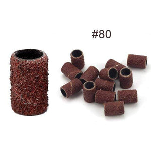 Planet Gates 80 Grit 100pcs 2 Machine Nail Drill Bits Zebra Sanding Bands Foot Care Polishing Manicure Gel Polish Remover Replacement Tools Cutter