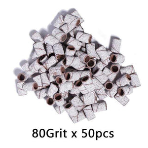 Planet Gates 80 grit 50pcs 2 Nail Drill Bits Foot Care Polishing Manicure Gel Polish Remover Replacement Tools Cutter Zebra Sanding Bands