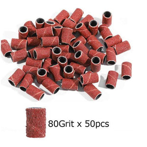 Planet Gates 80 grit 50pcs Nail Drill Bits Foot Care Polishing Manicure Gel Polish Remover Replacement Tools Cutter Zebra Sanding Bands