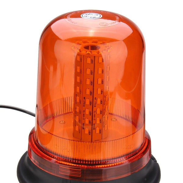 Planet Gates 80 LED Magnetic Mount Rotating Flashing Amber Dome Beacon Recovery Warning Light Roadway Safety
