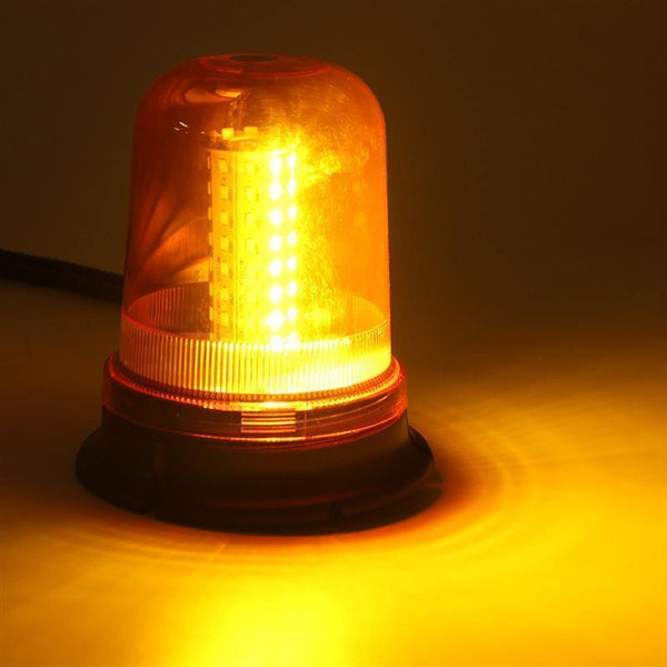 Planet Gates 80 LED Magnetic Mount Rotating Flashing Amber Dome Beacon Recovery Warning Light Roadway Safety