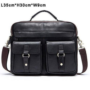 Planet Gates 8001black / China Men's Bags Genuine Leather Men's Shoulder Bag Men Messenger Bag for Laptop Crossbody Bags for Men Business Briefcases 801