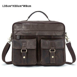 Planet Gates 8001crazyhorse2 L / China Men's Bags Genuine Leather Men's Shoulder Bag Men Messenger Bag for Laptop Crossbody Bags for Men Business Briefcases 801