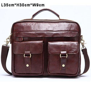 Planet Gates 8001red coffee L / China Men's Bags Genuine Leather Men's Shoulder Bag Men Messenger Bag for Laptop Crossbody Bags for Men Business Briefcases 801