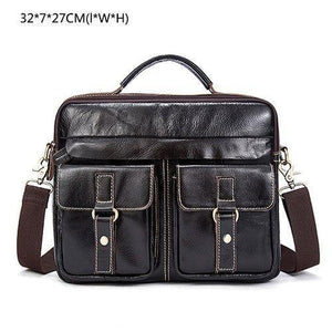 Planet Gates 801 dark coffee S / China Men's Bags Genuine Leather Men's Shoulder Bag Men Messenger Bag for Laptop Crossbody Bags for Men Business Briefcases 801