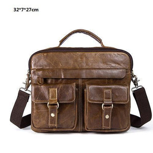 Planet Gates 801oil red brown S / China Men's Bags Genuine Leather Men's Shoulder Bag Men Messenger Bag for Laptop Crossbody Bags for Men Business Briefcases 801