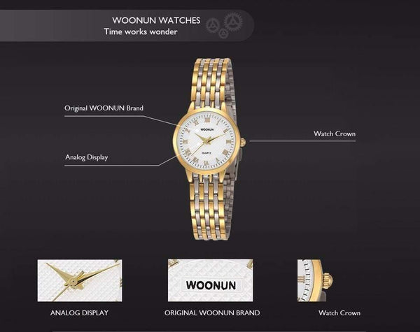 Planet Gates 8031QGB Couple Watches WOONUN Top Brand Luxury Gold Ultra Thin Quartz Watches Women Men Lovers Watch Set Valentine Gift