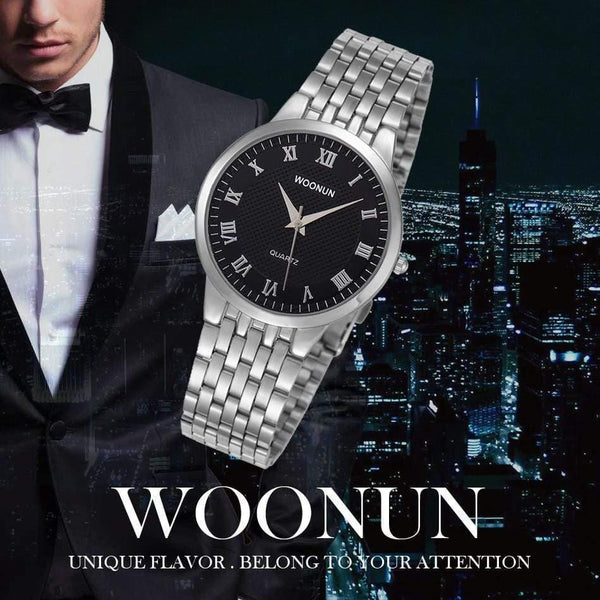 Planet Gates 8031QGB Couple Watches WOONUN Top Brand Luxury Gold Ultra Thin Quartz Watches Women Men Lovers Watch Set Valentine Gift