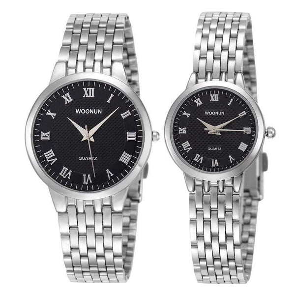 Planet Gates 8031QGB Couple Watches WOONUN Top Brand Luxury Gold Ultra Thin Quartz Watches Women Men Lovers Watch Set Valentine Gift