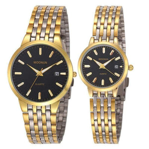 Planet Gates 8036QGB Lovers Watches WOONUN Famous Brand Luxury Women Men Full Steel Quartz Ultra Thin Watches Couple Watches