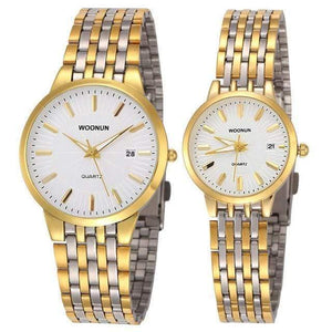 Planet Gates 8036QGW Lovers Watches WOONUN Famous Brand Luxury Women Men Full Steel Quartz Ultra Thin Watches Couple Watches