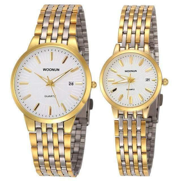 Planet Gates 8036QGW Lovers Watches WOONUN Famous Brand Luxury Women Men Full Steel Quartz Ultra Thin Watches Couple Watches