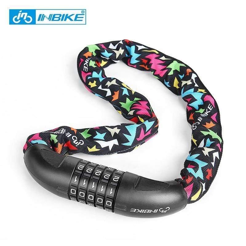 Planet Gates 80cm Bike Chain Lock 5 Digit Password Profession Bicycle Lock MTB Bike Motorcycle Sliding Glass Door Lock Cycling Accessories