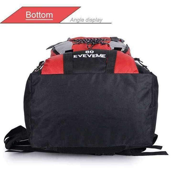 Planet Gates 80L Camping Hiking Backpack Bag Outdoor Sports Bags Travel Waterproof Shoulder Men Climbing Fishing Rucksack XA535WA