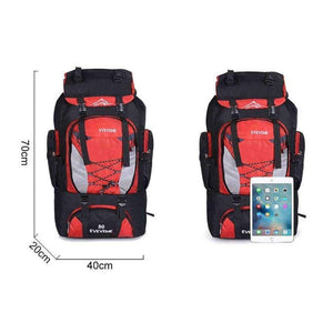 Planet Gates 80L Camping Hiking Backpack Bag Outdoor Sports Bags Travel Waterproof Shoulder Men Climbing Fishing Rucksack XA535WA