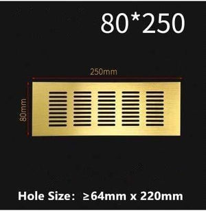 150mm 200mm 250mm 300mm rectangular aluminum alloy ventilation grille cover wardrobe Shoe cabinet wall hole ventilation grille