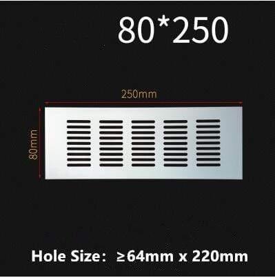 150mm 200mm 250mm 300mm rectangular aluminum alloy ventilation grille cover wardrobe Shoe cabinet wall hole ventilation grille