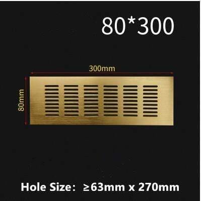 150mm 200mm 250mm 300mm rectangular aluminum alloy ventilation grille cover wardrobe Shoe cabinet wall hole ventilation grille