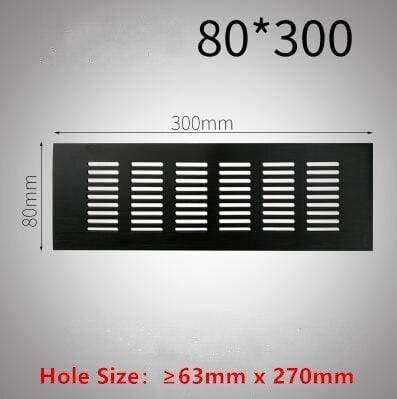 150mm 200mm 250mm 300mm rectangular aluminum alloy ventilation grille cover wardrobe Shoe cabinet wall hole ventilation grille