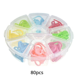 Planet Gates 80pcs 20-120pcs Knitting Holder Needle Plastic Stitch Markers DIY Needle Arts Craft Locking Stitch Grooved Cable Stitch Holder Sewing