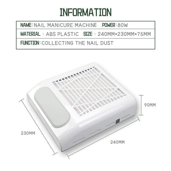 Planet Gates 80W Nail Dust Collector Fan Vacuum Cleaner Manicure Machine Tools With Filter Strong Power Nail Art Tool Nail Vacuum Cleaner