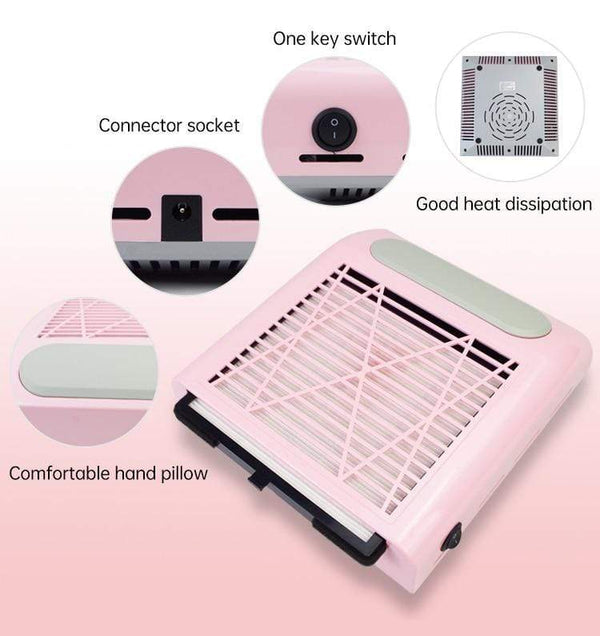Planet Gates 80W Nail Dust Collector Fan Vacuum Cleaner Manicure Machine Tools With Filter Strong Power Nail Art Tool Nail Vacuum Cleaner