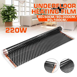 80x200cm 220W Infrared Warm Floor Heating Film Electric High Quality Carbon Fiber Electric Heating Mat Underfloor Heating Film
