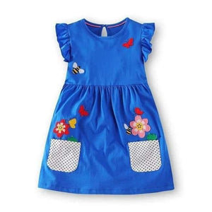 Planet Gates 81 / 2T Baby Girls Dress  Summer Floral Dress Princess Costume Unicorn Party Vestidos Kids Dresses for Girls Children Clothing