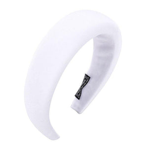 Fashion Western Style Solid Colors Thicken Padded Headband Bezel Turban Women Hairbands Girls Accessories Headwear