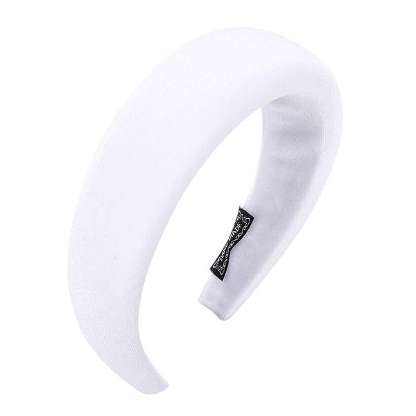 Fashion Western Style Solid Colors Thicken Padded Headband Bezel Turban Women Hairbands Girls Accessories Headwear