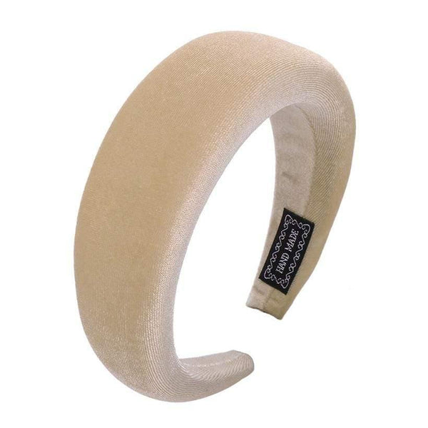 Fashion Western Style Solid Colors Thicken Padded Headband Bezel Turban Women Hairbands Girls Accessories Headwear