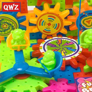 Planet Gates 81 Pieces Electric Gears 3D Puzzle Building Kits Plastic Bricks Educational Toys For Kids Toys For Children Christmas Gift