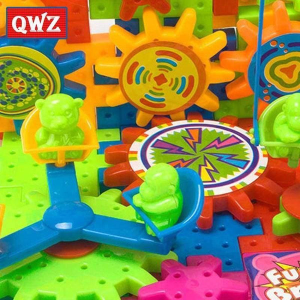 Planet Gates 81 Pieces Electric Gears 3D Puzzle Building Kits Plastic Bricks Educational Toys For Kids Toys For Children Christmas Gift