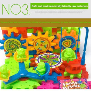 Planet Gates 81 Pieces Electric Gears 3D Puzzle Building Kits Plastic Bricks Educational Toys For Kids Toys For Children Christmas Gift