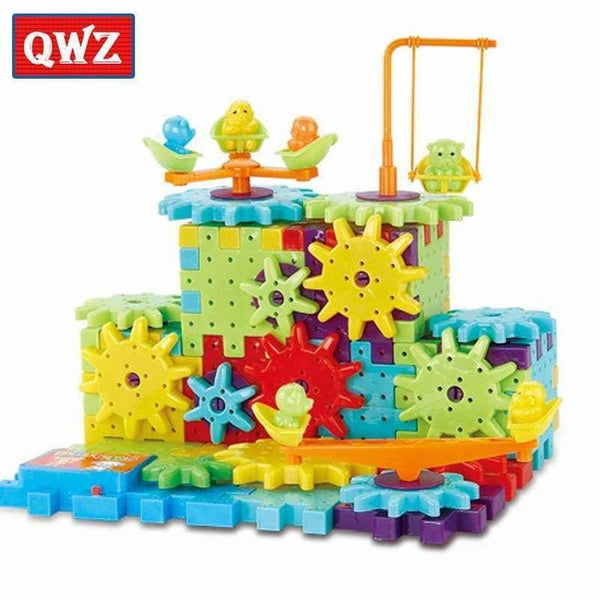 Planet Gates 81 Pieces Electric Gears 3D Puzzle Building Kits Plastic Bricks Educational Toys For Kids Toys For Children Christmas Gift