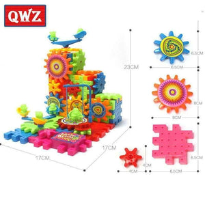 Planet Gates 81 Pieces Electric Gears 3D Puzzle Building Kits Plastic Bricks Educational Toys For Kids Toys For Children Christmas Gift