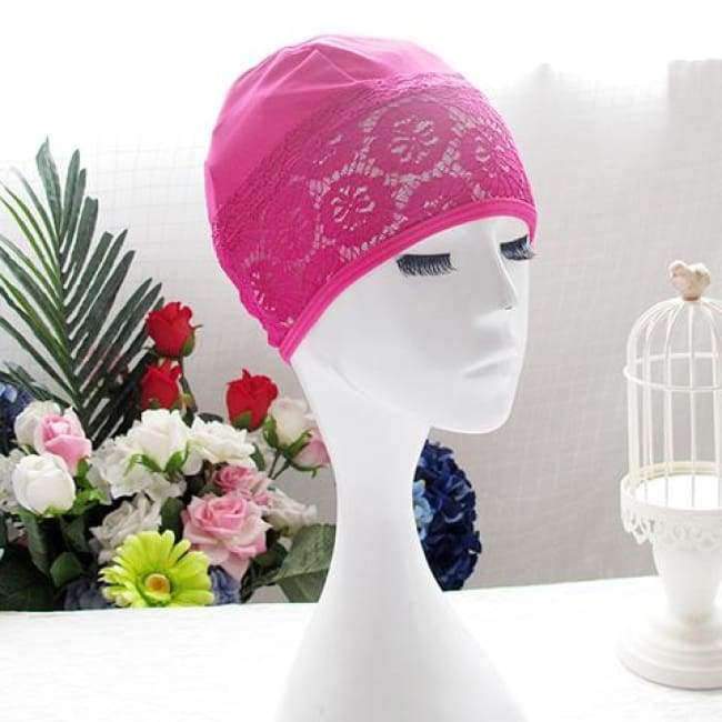 Planet Gates 8127 / One Size Women Swimming Cap Lace Nylon & Spandex Solid Hat Free Size For Ladies Female Brand Bathing Cap For Women