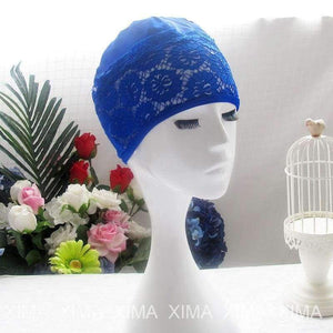 Planet Gates 8127 / One Size Women Swimming Cap Lace Nylon & Spandex Solid Hat Free Size For Ladies Female Brand Bathing Cap For Women
