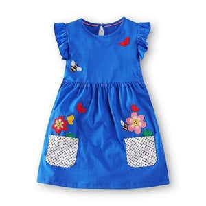 Planet Gates 82 / 2T Baby Girls Summer Dress  Brand Princess Dress for Kids Clothes Flower Dresses Girls Costume 100% Cotton Children Vestidos