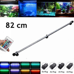 82CM LED Aquarium Fish Tank Light Bar Lamp IP68 Submersible RGB Remote 5050 SMD 110-240V EU/US/UK/AU Plug