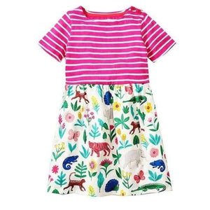 Planet Gates 83 / 2T Girls Summer Dress  Brand Animal Unicorn Princess Dress Children Costume for Kids Clothes Flamingo Baby Dress 1-6T