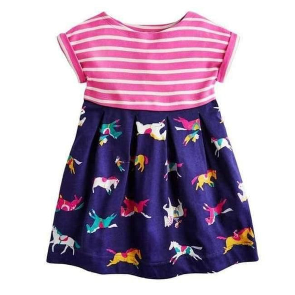 Planet Gates 84 / 2T Baby Girls Dress  Summer Floral Dress Princess Costume Unicorn Party Vestidos Kids Dresses for Girls Children Clothing