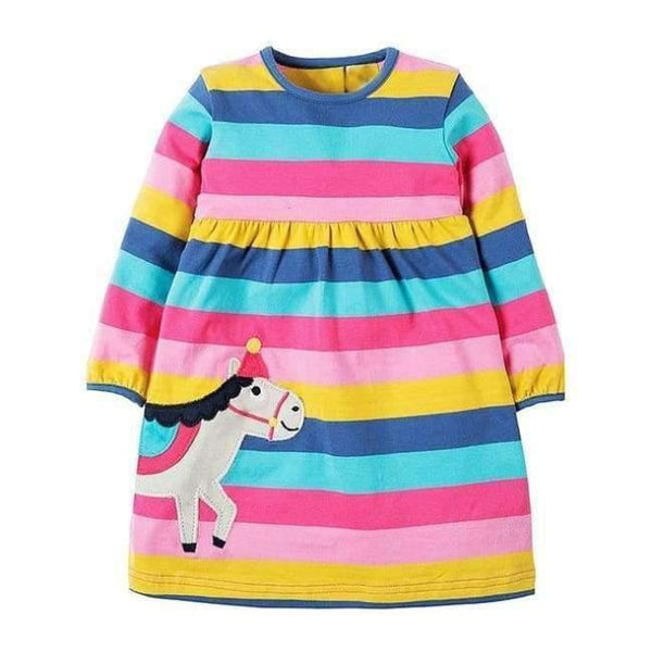 Planet Gates 85 / 2T Girl Dresses Long Sleeve  Brand 100% Cotton Baby Dress Christmas Children Clothes Kids Dress Princess Vestido