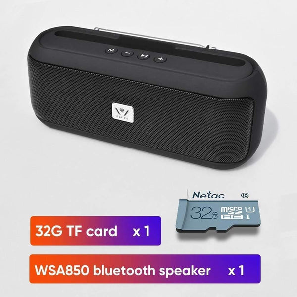 Planet Gates 850 with 32G Card / Speaker Radio Bluetooth Speaker Stereo Wireless Column 10W With FM Phone Holder Support BT 5.0 TWS Portable Speakers