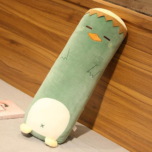 Planet Gates 85cm / green Cartoon Animal Dinosaur Pig Bunny Teddy Bear Husky Duck Plush Toys Stuffed Soft Long Sleep Pillow Doll Cushion Kids Girls Gift