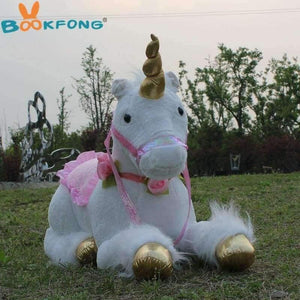 Planet Gates 85cm Jumbo White Unicorn Plush Toys Giant Unicorn Stuffed Animal Horse Toy Soft Unicornio Peluche Doll Gift Children Photo Props